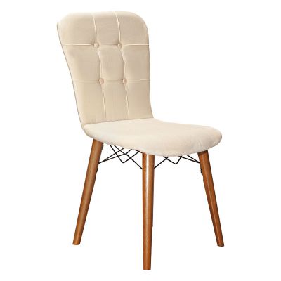 Scaun Sonora catifea picior fildes - culoarea nuc