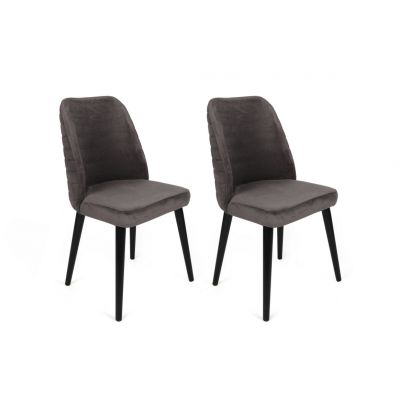 Set de 2 scaune Tutku-301, Antracit- Negru ieftin