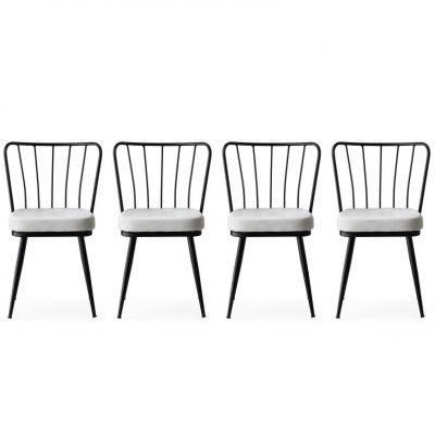 Set de 4 scaune Yıldız, Negru la reducere