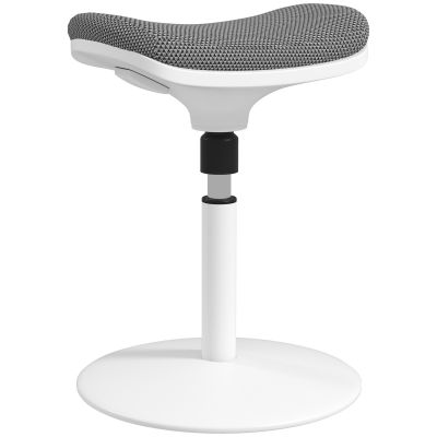 HOMCOM Scaun Oscilant fără Spate, Scaun de Birou Reglabil, Ergonomic, cu Mișcare de Balansare, 41.5x41.5x51.5-71.5 cm, Gri | Aosom Romania