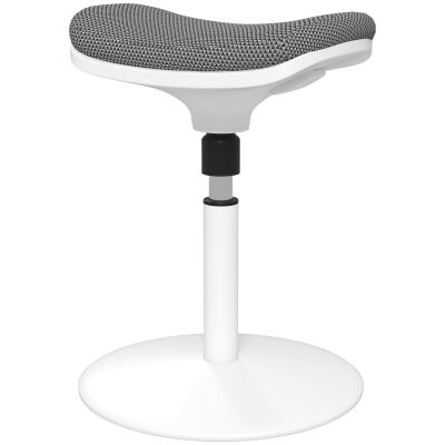 HOMCOM Scaun Oscilant fără Spate, Scaun de Birou Reglabil, Ergonomic, cu Mișcare de Balansare, 41.5x41.5x51.5-71.5 cm, Gri | Aosom Romania
