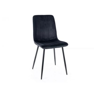 Scaun Alan Velvet, Signal, 45x39x91 cm, catifea/otel, negru ieftin