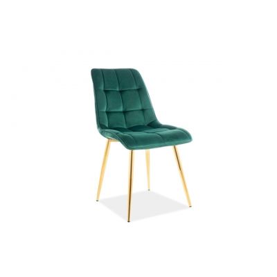 Scaun Chic Velvet, Signal, 51x44x89 cm, catifea/otel, verde/auriu ieftin