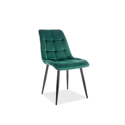 Scaun Chic Velvet, Signal, 51x44x89 cm, catifea/otel, verde/negru ieftin