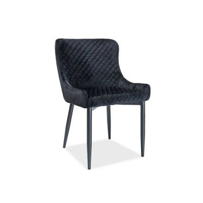 Scaun Colin B Velvet, Signal, 51x45x84 cm, catifea/otel, negru ieftin