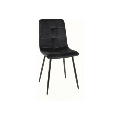 Scaun Ivo Velvet, Signal, 45x39x91 cm, catifea/otel, negru ieftin