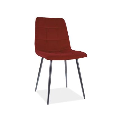 Scaun Mila Velvet Mat Burgundy – l41 x A47 x H87 cm