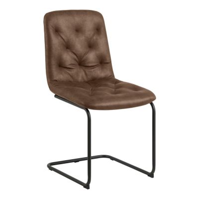 Scaune de dining maro 2 buc. din imitație de piele Kira – Actona