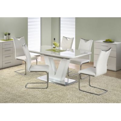 Set masa extensibila Mistral L160-220 cm + 6 scaune K224 albe