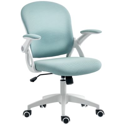Vinsetto Scaun de Birou Ergonomic, cu Spătar din Plasă, Scaun de Birou cu Înălțime Reglabilă, 65.5x61.5x88-97.5 cm, Albastru Deschis | Aosom Romania