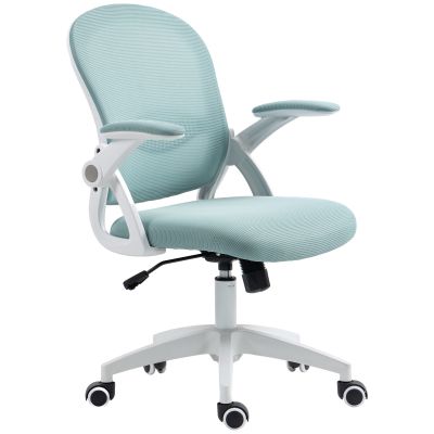 Vinsetto Scaun de Birou Ergonomic, cu Spătar din Plasă, Scaun de Birou cu Înălțime Reglabilă, 65.5x61.5x88-97.5 cm, Albastru Deschis | Aosom Romania