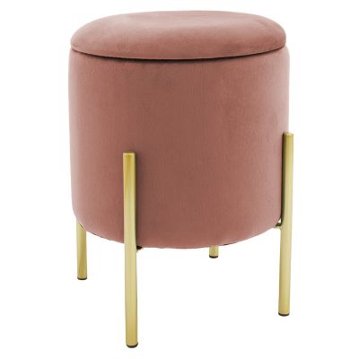 Scaun Creativity catifea mar putred - auriu D35x42cm