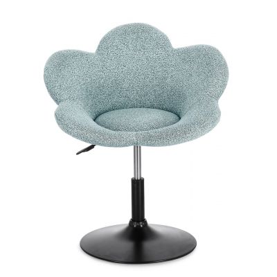 Scaun cu inaltime ajustabila Fleur, Bizzotto, 69x55x69-81 cm, otel/poliester, aquamarine