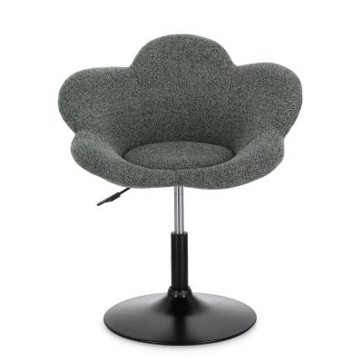 Scaun cu inaltime ajustabila Fleur, Bizzotto, 69x55x69-81 cm, otel/poliester, verde inchis