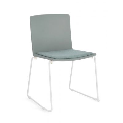 Scaun Giulia, Bizzotto, 43.5x50x79 cm, plastic/poliester/otel, verde sage