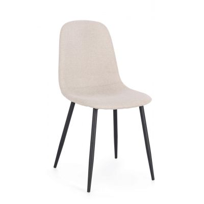 Scaun Irelia, Bizzotto, 52.5x42.5x90 cm, otel/poliester, bej/negru