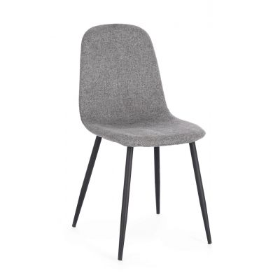 Scaun Irelia, Bizzotto, 52.5x42.5x90 cm, otel/poliester, gri inchis