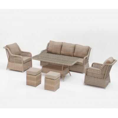 Set de gradina Cenova 311S Cappuccino 180x85x85 cm