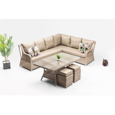 Set de gradina Cenova Crem 260x89x200 cm