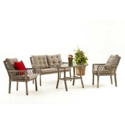 Set de gradina Pure 2 Crem 125x65x50 cm