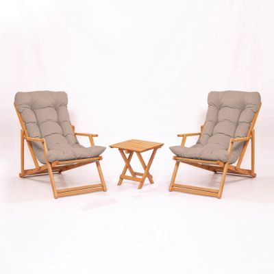Set masa si scaune de gradina (3 piese) My007 Maro 40x40x40 cm