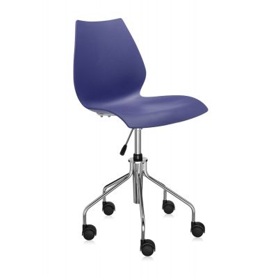 Scaun birou Kartell Maui design Vico Magistretti albastru navy