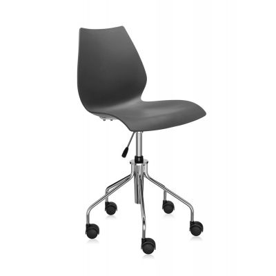 Scaun birou Kartell Maui design Vico Magistretti antracit