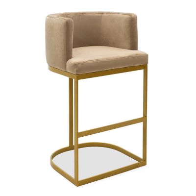 Scaun de bar Viv catifea metal 54x50x95cm