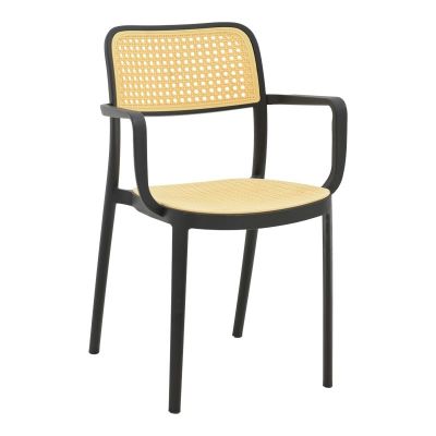 Scaun de grădină Westley Negru 58x47x81 cm