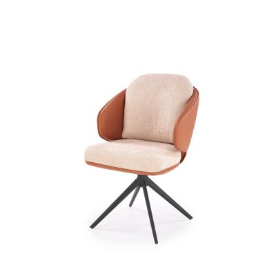 Scaun Hadsund 554, 58x67x90 cm, Stofa, Beige/Maro