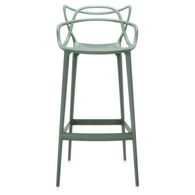 Scaun inalt Kartell Masters Stool design Philippe Starck & Eugeni Quitllet 75cm verde salvie