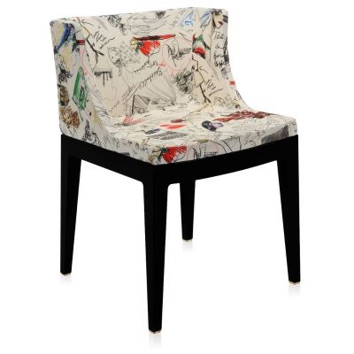 Scaun Kartell Mademoiselle design Philippe Starck tapiterie Moschino schite