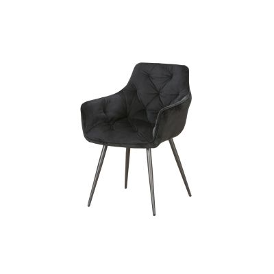 Scaun Marek, 57x60x83 cm, Velvet Negru