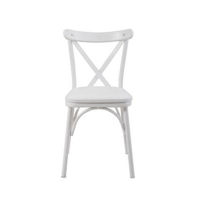 Scaun Oliver Chair Barok, Alb, 48x87x46 cm