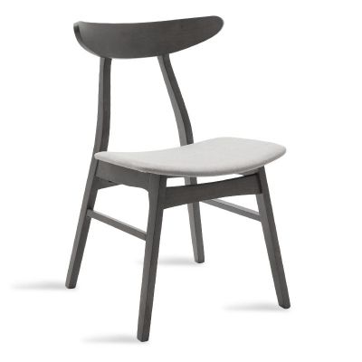 Scaun Orlean, Gri - Nuc, 53x49x78 cm