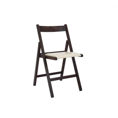 Scaun pliant BASIC tapitat, wenge + crem, 38x35x78.5 cm