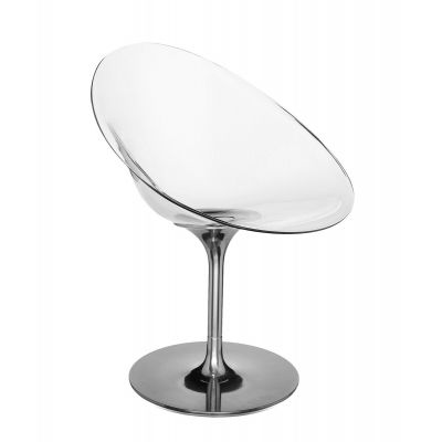 Scaun rotativ Kartell Ero/S/ design Philippe Stark transparent