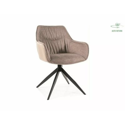 Scaun Sempre, 58x60x83 cm, Stofa/Piele Sintetica, Beige