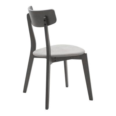 Scaun Toto, Gri - Nuc, 50x50x85 cm
