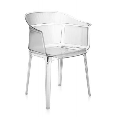 Set 2 scaune Kartell Papyrus design Ronan & Erwan Bouroullec transparent