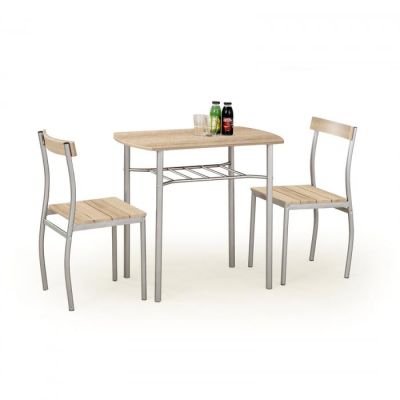 Set LANCE, masa fixa cu 2 scaune, dreptungiulara, 2 persoane, 82x50x75 cm