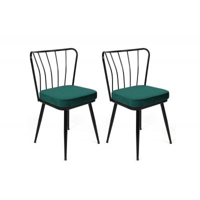 Set scaune (2 bucăți) Yıldız 944 Chair Set (2 Pieces), Albastru inchis, 43 x 82 x 42 cm