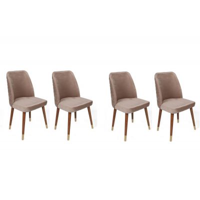 Set scaune (4 bucăți) Hugo V4 Chair Set (4 Pieces), Gri, 50x90x49 cm