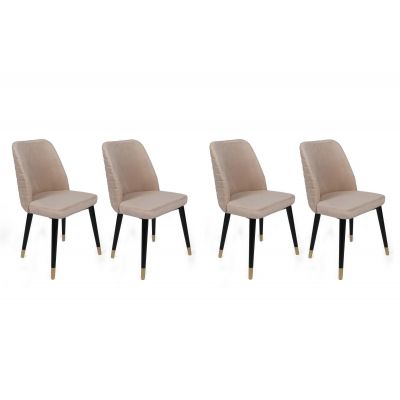 Set scaune (4 bucăți) Hugo V4 Chair Set (4 Pieces), Gri, 50x90x49 cm