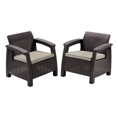 Fotoliu de grădină maro Corfu – Keter