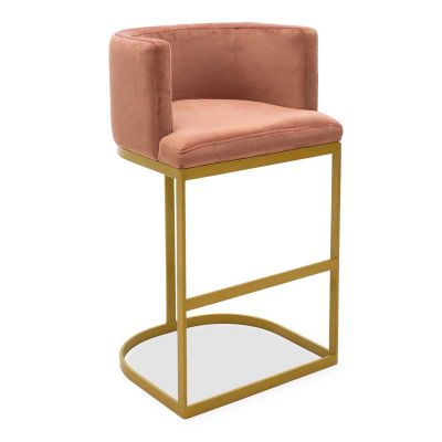 Scaun de bar Viv catifea metal 54x50x95cm