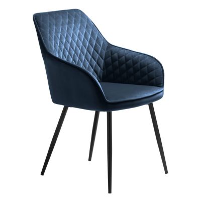 Scaun de dining albastru din catifea Milton – Unique Furniture
