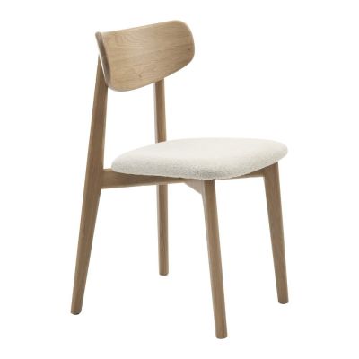 Scaun de dining crem/în culoare naturală Elim – Unique Furniture