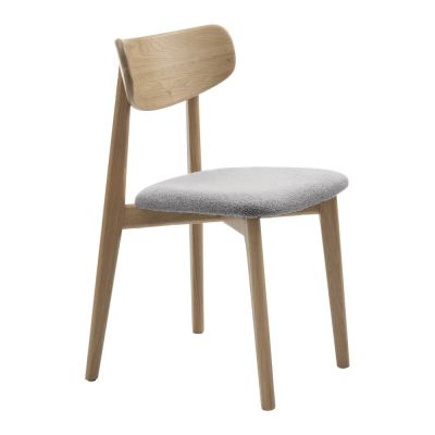Scaun de dining gri deschis/în culoare naturală Elim – Unique Furniture