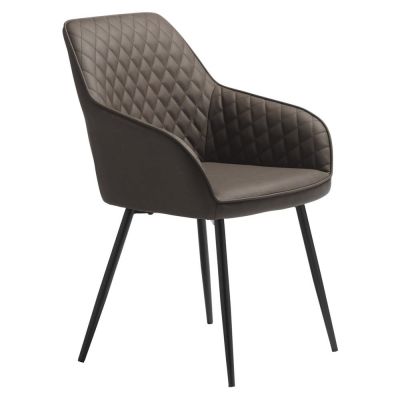 Scaun de dining maro din imitație de piele Milton – Unique Furniture